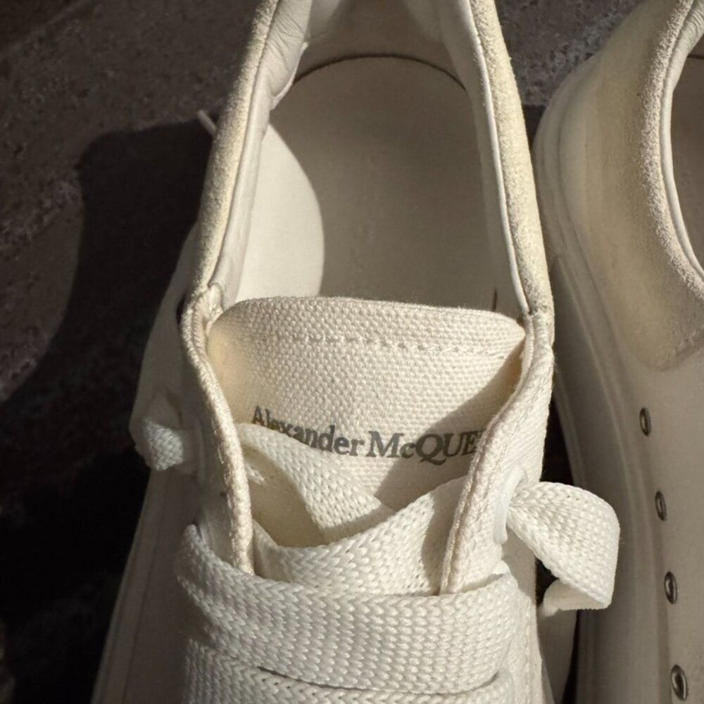 Alexander McQueen White Deck Plimsoll Sneakers Size 44D Slightly Used - Picture 2 of 5